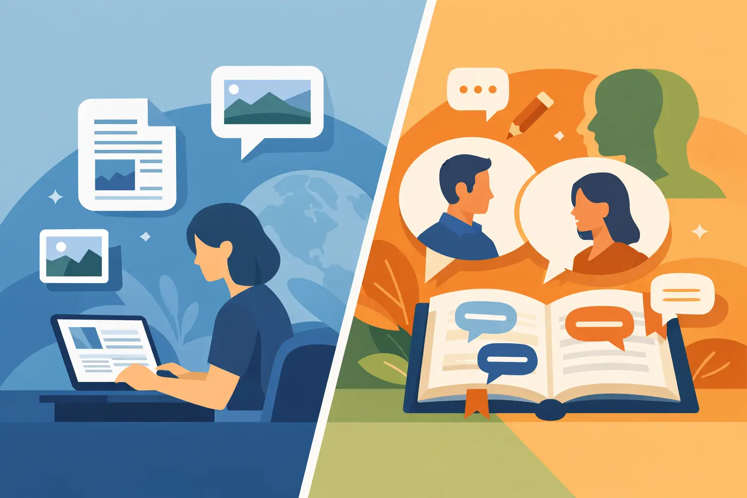 Authentic Articles Versus Textbook Dialogues